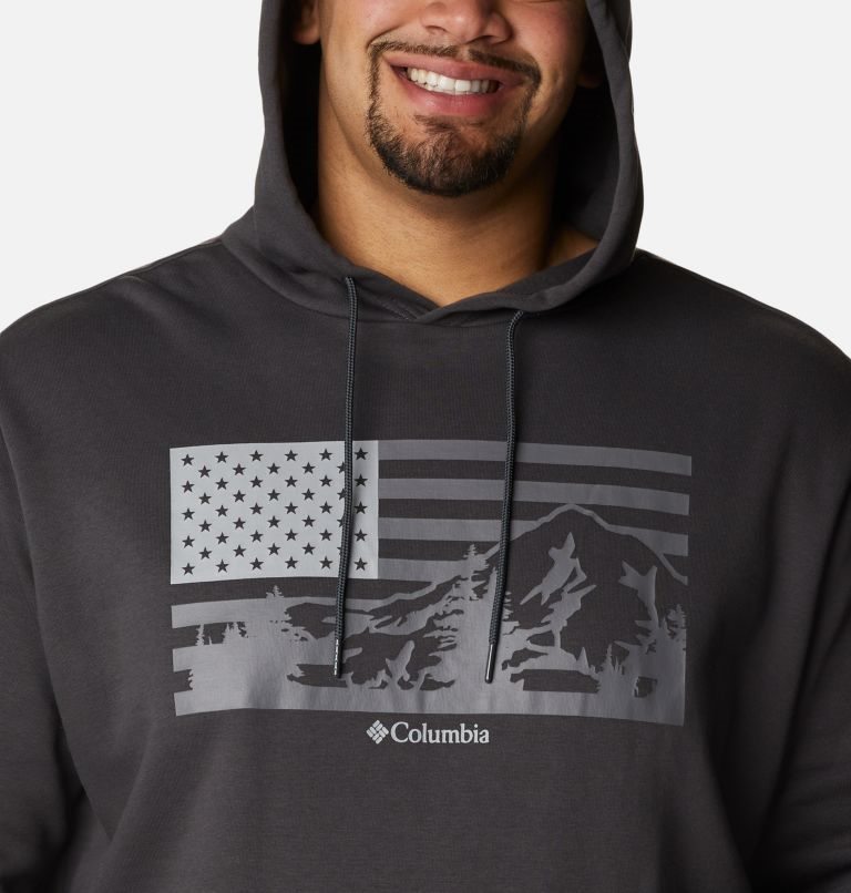 Men's Columbia CSC Country Logo Hoodie Black | Plus Size CA-VLC30